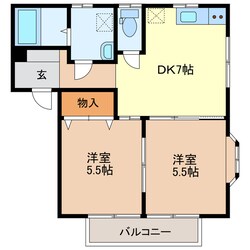 北山口ハイツの物件間取画像